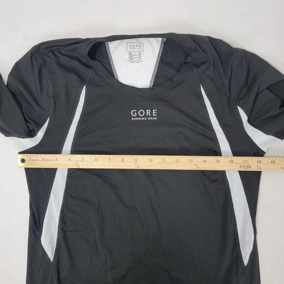 Gore Running Wear Shirt Mens Sz Medium M Black Base Layer Polyester Black White - Picture 6 of 7